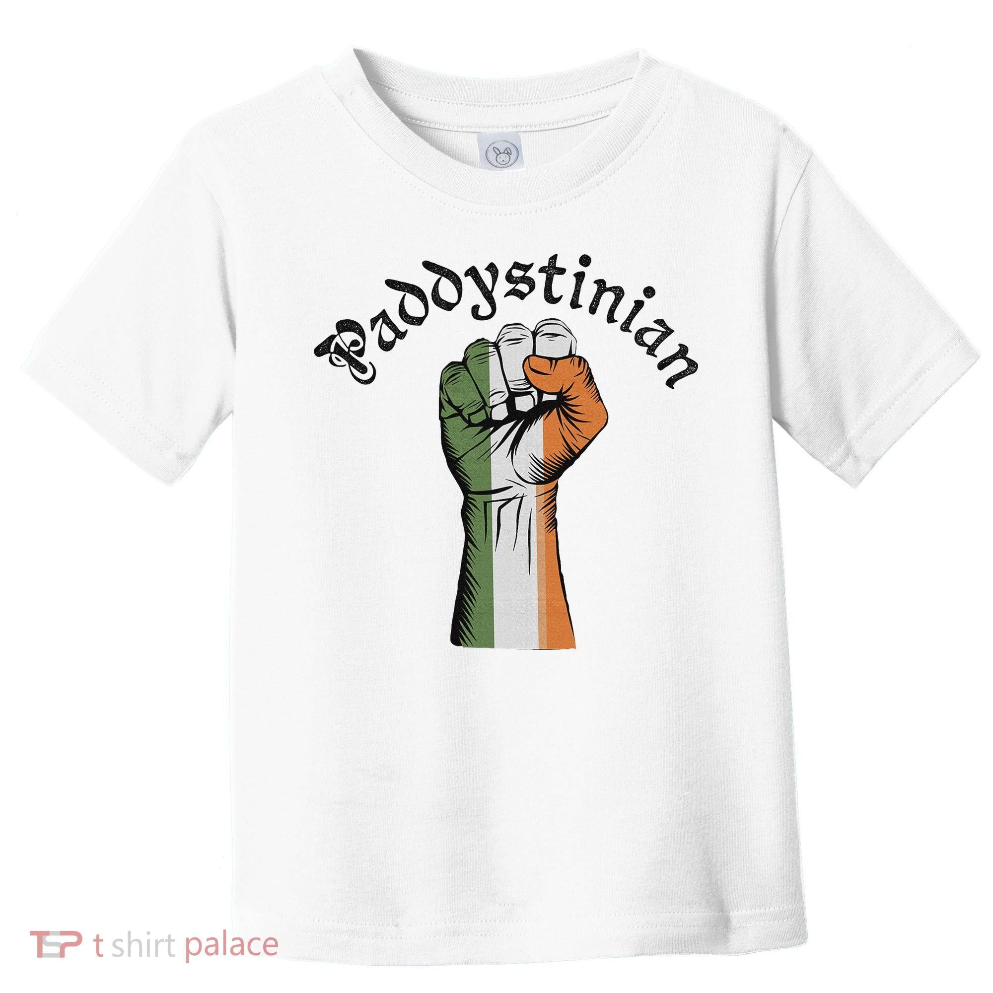 Retro Strong Paddystinian Irish Palestine Flag Toddler T-Shirt
