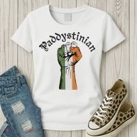 Retro Strong Paddystinian Irish Palestine Flag Women's T-Shirt thumb 3