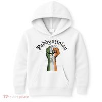 Retro Strong Paddystinian Irish Palestine Flag Kids Hoodie thumb 0