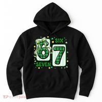 Retro St Patrick's Lucky 67 Six Seven 6-7 Meme Hoodie thumb 0