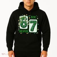 Retro St Patrick's Lucky 67 Six Seven 6-7 Meme Hoodie thumb 2