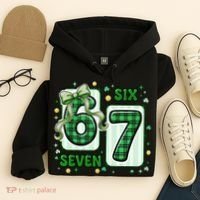 Retro St Patrick's Lucky 67 Six Seven 6-7 Meme Hoodie thumb 4