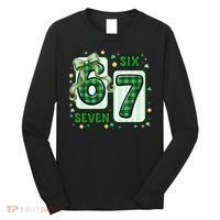 Retro St Patrick's Lucky 67 Six Seven 6-7 Meme Long Sleeve Shirt thumb 0