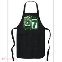 Retro St Patrick's Lucky 67 Six Seven 6-7 Meme Apron thumb 0