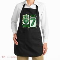 Retro St Patrick's Lucky 67 Six Seven 6-7 Meme Apron thumb 2