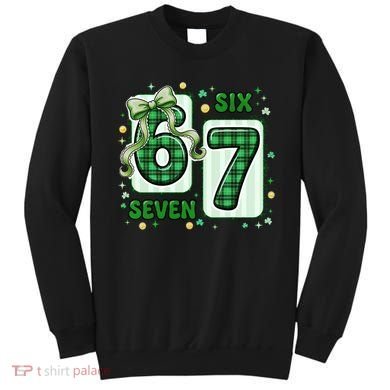 Retro St Patrick's Lucky 67 Six Seven 6-7 Meme Sweatshirt