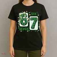 Retro St Patrick's Lucky 67 Six Seven 6-7 Meme T-Shirt thumb 4