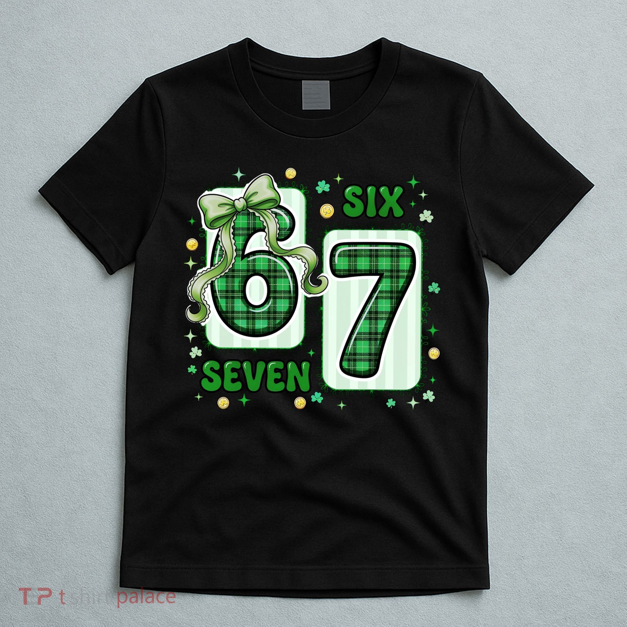 Retro St Patrick's Lucky 67 Six Seven 6-7 Meme T-Shirt