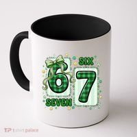 Retro St Patrick's Lucky 67 Six Seven 6-7 Meme Coffee Mug thumb 0