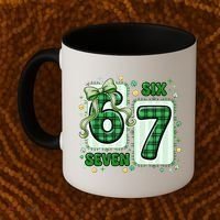 Retro St Patrick's Lucky 67 Six Seven 6-7 Meme Coffee Mug thumb 2