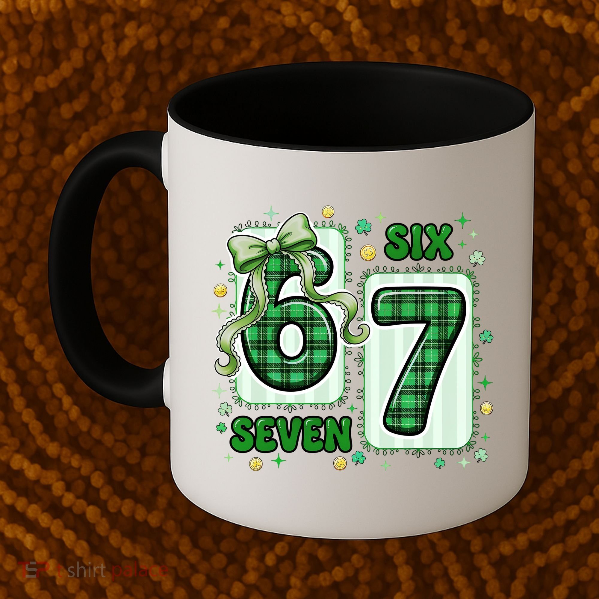 Retro St Patrick's Lucky 67 Six Seven 6-7 Meme Coffee Mug