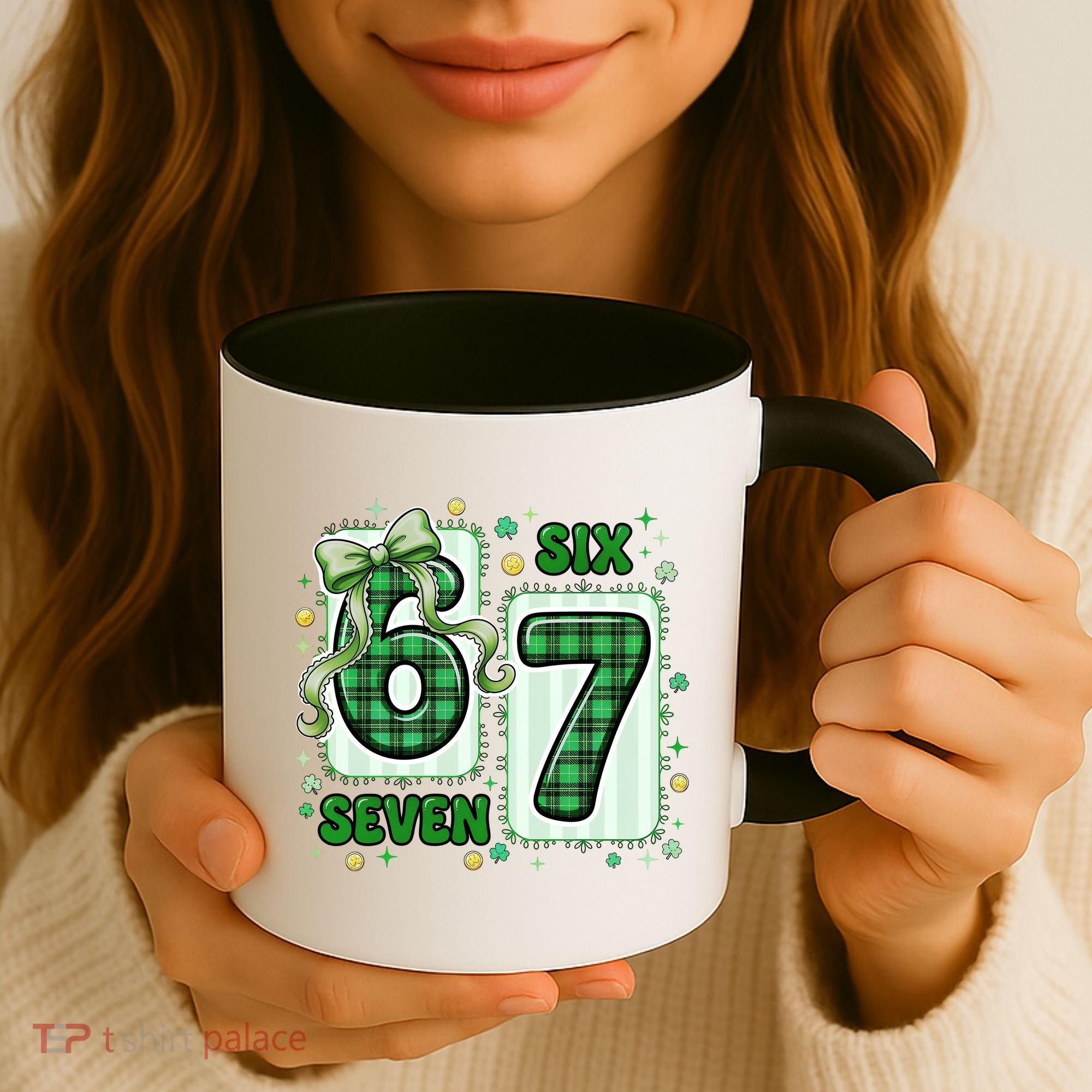 Retro St Patrick's Lucky 67 Six Seven 6-7 Meme Coffee Mug
