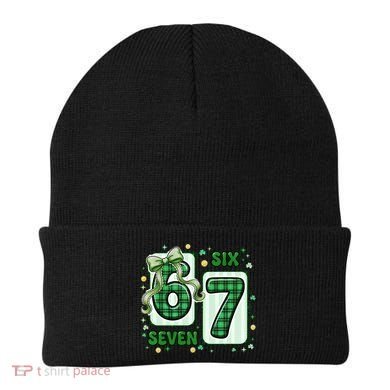 Retro St Patrick's Lucky 67 Six Seven 6-7 Meme Beanie
