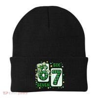 Retro St Patrick's Lucky 67 Six Seven 6-7 Meme Beanie thumb 0