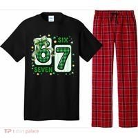 Retro St Patrick's Lucky 67 Six Seven 6-7 Meme Pajama Set thumb 0