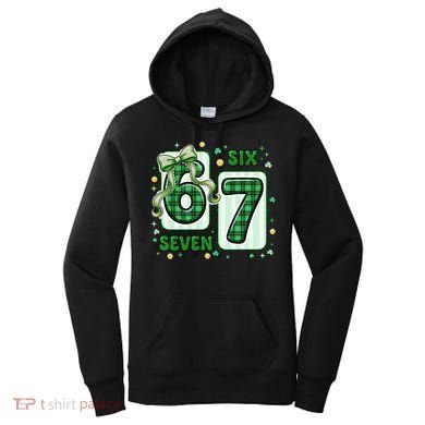 Retro St Patrick's Lucky 67 Six Seven 6-7 Meme Women's Hoodie