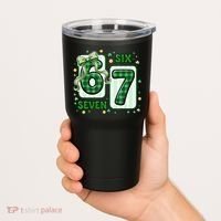 Retro St Patrick's Lucky 67 Six Seven 6-7 Meme Tumbler thumb 2