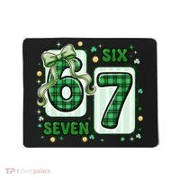 Retro St Patrick's Lucky 67 Six Seven 6-7 Meme Mousepad thumb 0