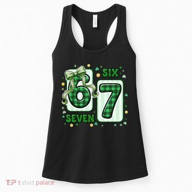 Retro St Patrick's Lucky 67 Six Seven 6-7 Meme Women's Tank Top