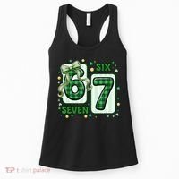 Retro St Patrick's Lucky 67 Six Seven 6-7 Meme Women's Tank Top thumb 0