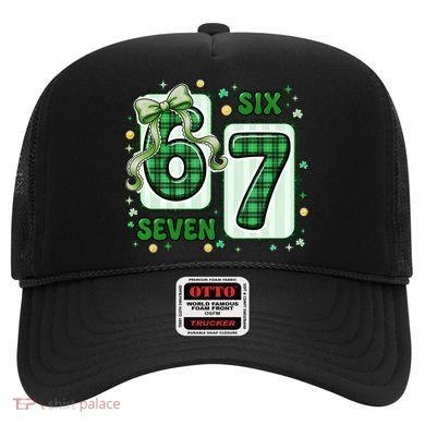 Retro St Patrick's Lucky 67 Six Seven 6-7 Meme Hat