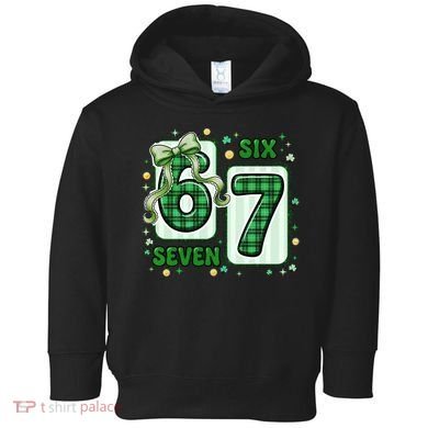 Retro St Patrick's Lucky 67 Six Seven 6-7 Meme Toddler Hoodie