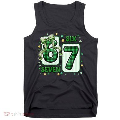 Retro St Patrick's Lucky 67 Six Seven 6-7 Meme Tank Top