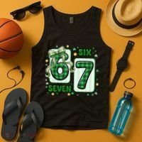 Retro St Patrick's Lucky 67 Six Seven 6-7 Meme Tank Top thumb 4