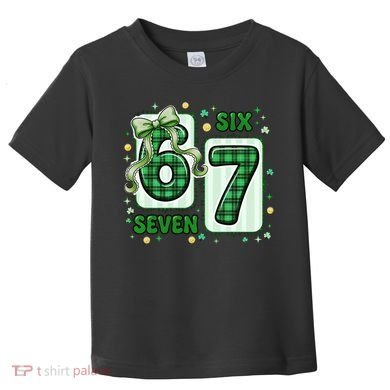 Retro St Patrick's Lucky 67 Six Seven 6-7 Meme Toddler T-Shirt
