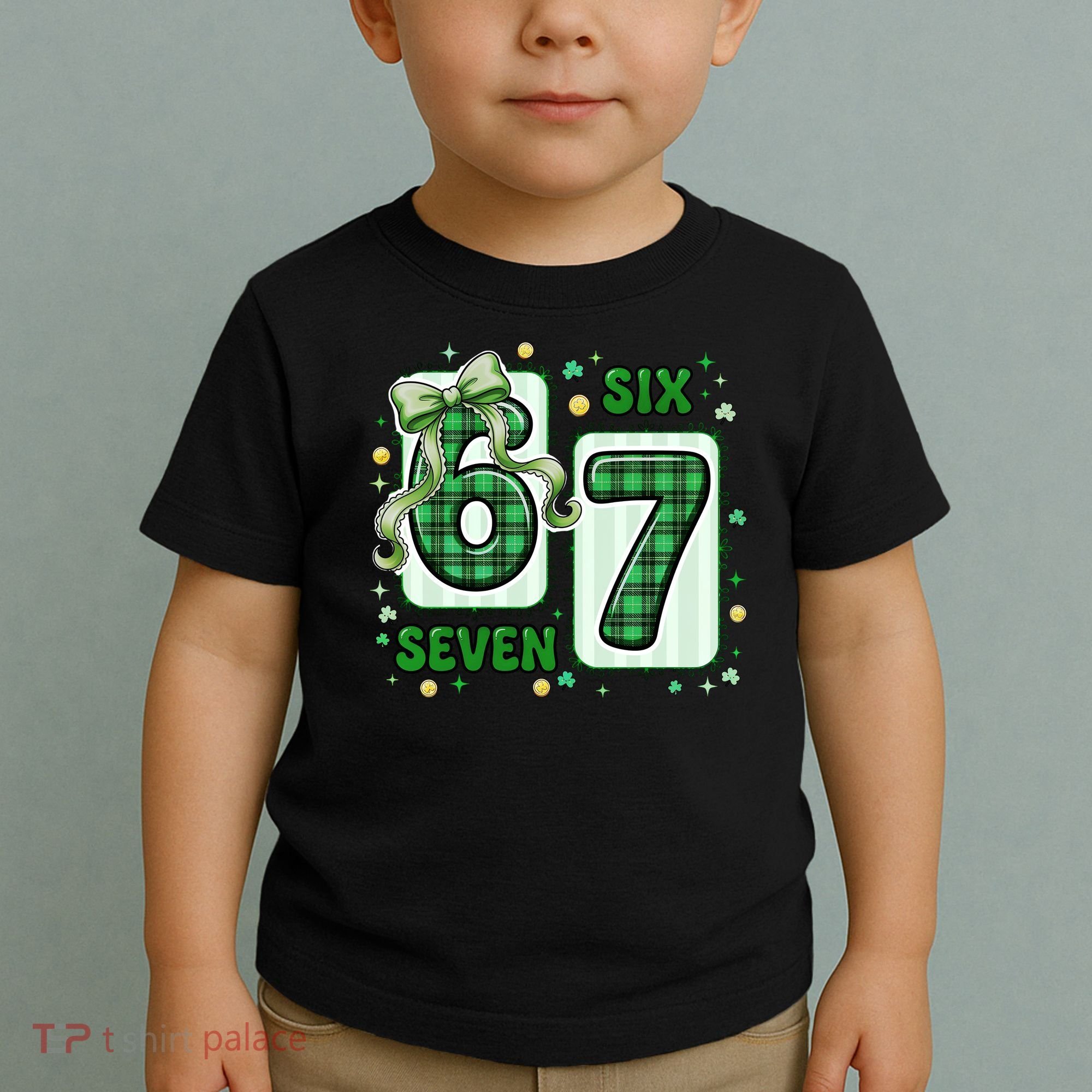 Retro St Patrick's Lucky 67 Six Seven 6-7 Meme Toddler T-Shirt