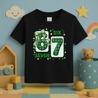 Retro St Patrick's Lucky 67 Six Seven 6-7 Meme Toddler T-Shirt thumb 3