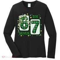 Retro St Patrick's Lucky 67 Six Seven 6-7 Meme Women's Long Sleeve Shirt thumb 0