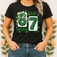 Retro St Patrick's Lucky 67 Six Seven 6-7 Meme Women's T-Shirt thumb 2