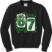 Retro St Patrick's Lucky 67 Six Seven 6-7 Meme Kids Sweatshirt thumb 0