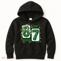 Retro St Patrick's Lucky 67 Six Seven 6-7 Meme Kids Hoodie thumb 0