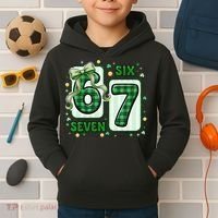 Retro St Patrick's Lucky 67 Six Seven 6-7 Meme Kids Hoodie thumb 2