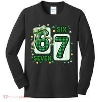 Retro St Patrick's Lucky 67 Six Seven 6-7 Meme Kids Long Sleeve Shirt thumb 0
