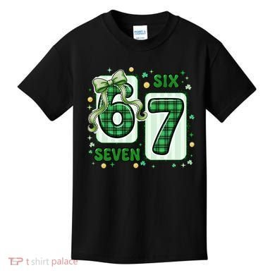 Retro St Patrick's Lucky 67 Six Seven 6-7 Meme Kids T-Shirt