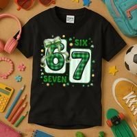 Retro St Patrick's Lucky 67 Six Seven 6-7 Meme Kids T-Shirt thumb 3