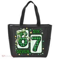 Retro St Patrick's Lucky 67 Six Seven 6-7 Meme Tote Bag thumb 0