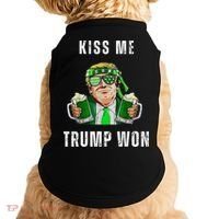 Republican St Patricks Day Kiss Me Trump Won For Doggie Tank thumb 0