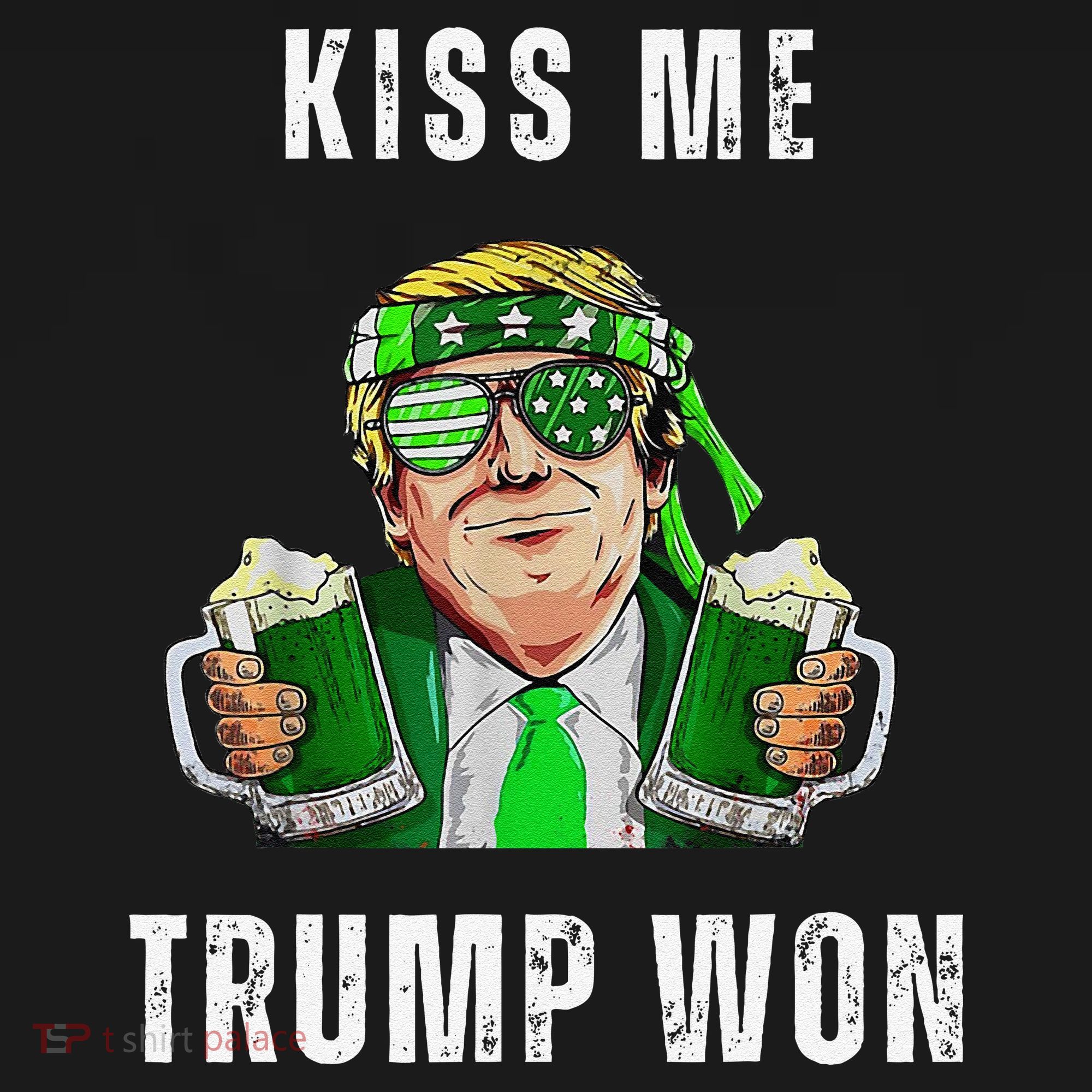 Republican St Patricks Day Kiss Me Trump Won For Women's Hoodie
