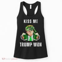 Republican St Patricks Day Kiss Me Trump Won For Women's Tank Top thumb 0