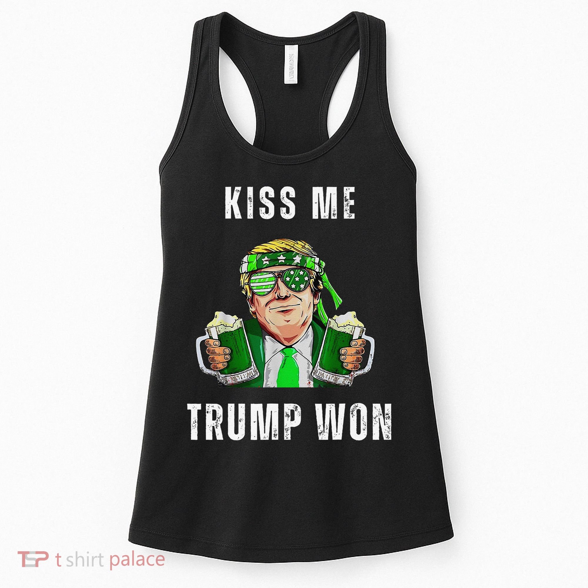 Republican St Patricks Day Kiss Me Trump Won For Women's Tank Top