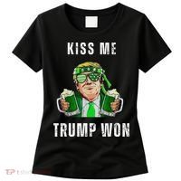Republican St Patricks Day Kiss Me Trump Won For Women's T-Shirt thumb 0