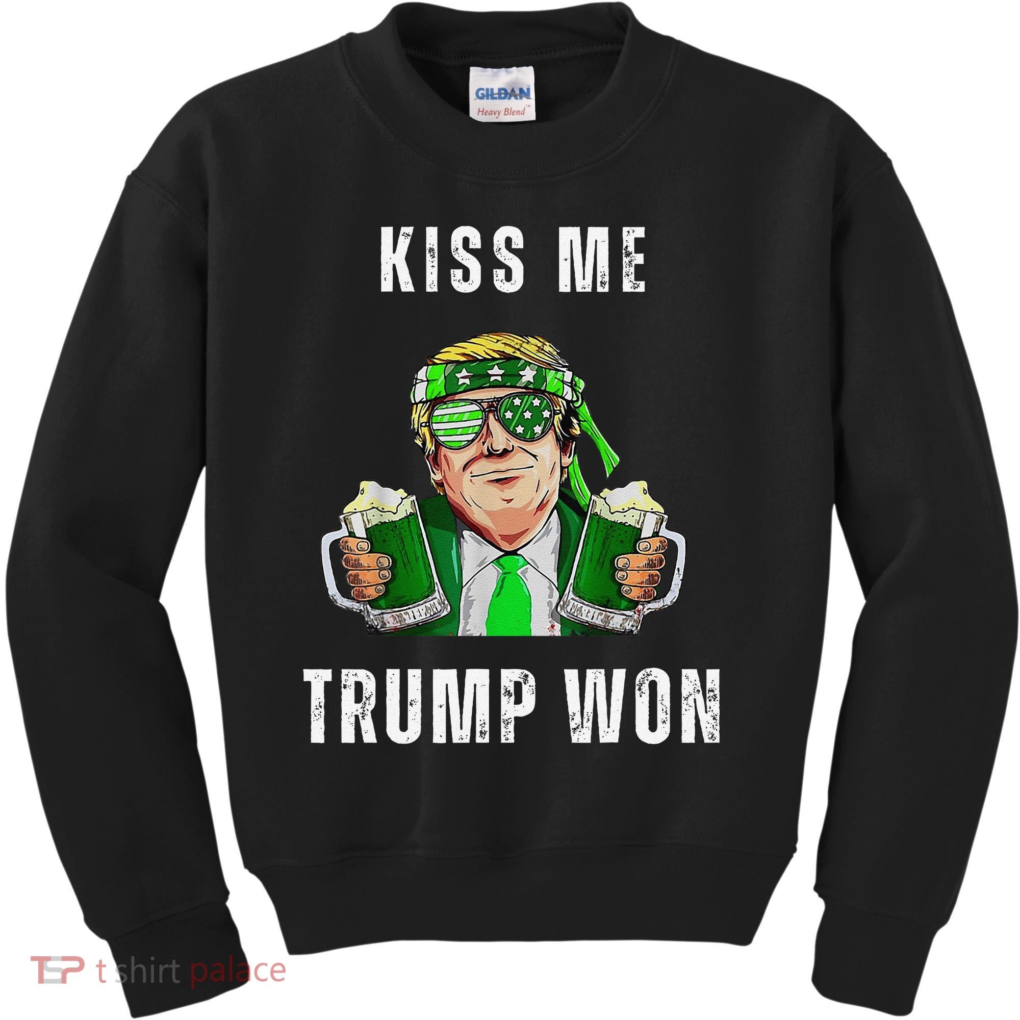 Republican St Patricks Day Kiss Me Trump Won For Kids Sweatshirt