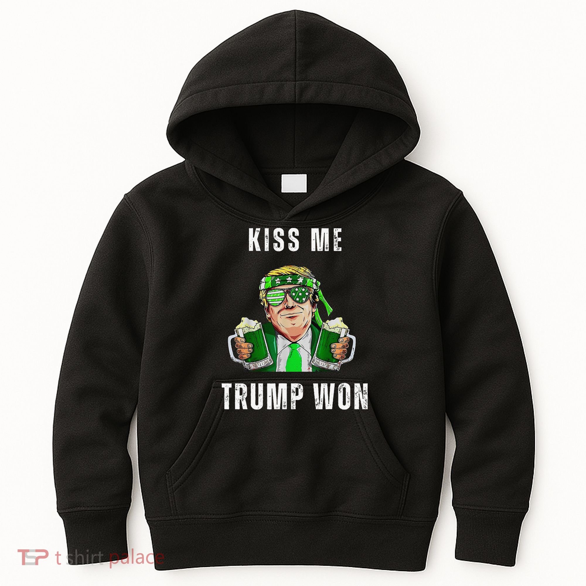 Republican St Patricks Day Kiss Me Trump Won For Kids Hoodie
