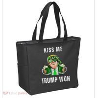 Republican St Patricks Day Kiss Me Trump Won For Tote Bag thumb 2