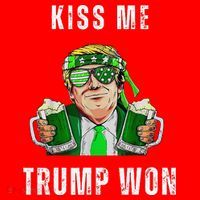 Republican St Patricks Day Kiss Me Trump Won For Santa Hat thumb 1