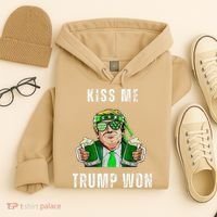 Republican St Patricks Day Kiss Me Trump Won For Hoodie thumb 4